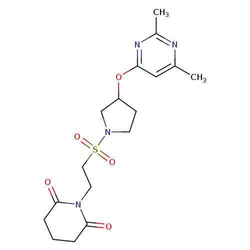 1-[2-({3-[(2,6-dimethylpyrimidin-4-yl)oxy]pyrrolidin-1-yl}sulfonyl)ethyl]piperidine-2,6-dione