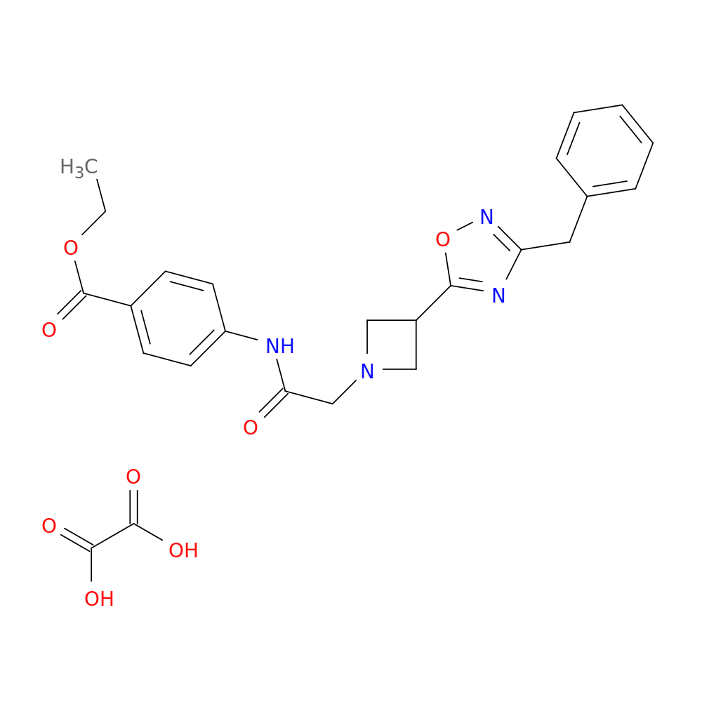 ethyl 4-{2-[3-(3-benzyl-1,2,4-oxadiazol-5-yl)azetidin-1-yl]acetamido}benzoate; oxalic acid
