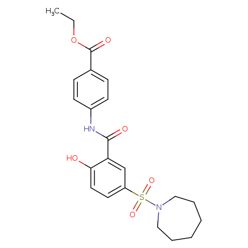 ethyl 4-[5-(azepane-1-sulfonyl)-2-hydroxybenzamido]benzoate