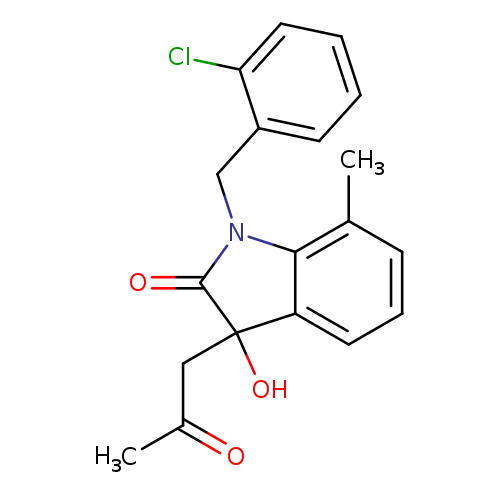 1-[(2-chlorophenyl)methyl]-3-hydroxy-7-methyl-3-(2-oxopropyl)-2,3-dihydro-1H-indol-2-one