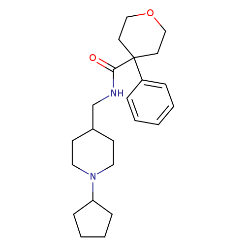 N-[(1-cyclopentylpiperidin-4-yl)methyl]-4-phenyloxane-4-carboxamide