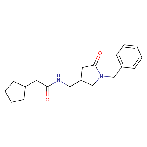 N-[(1-benzyl-5-oxopyrrolidin-3-yl)methyl]-2-cyclopentylacetamide