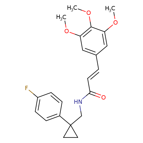 (2E)-N-{[1-(4-fluorophenyl)cyclopropyl]methyl}-3-(3,4,5-trimethoxyphenyl)prop-2-enamide