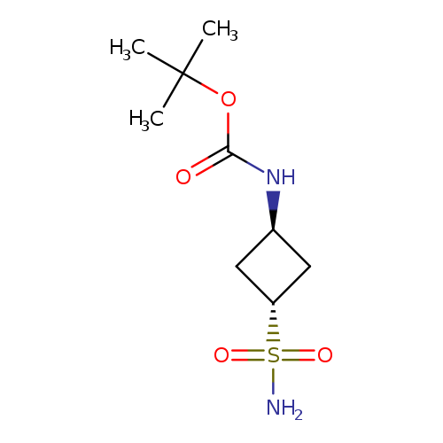 rac-tert-butyl N-[(1r,3r)-3-sulfamoylcyclobutyl]carbamate, trans