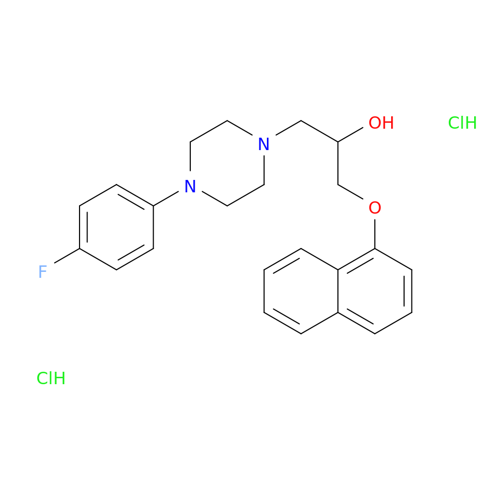 1-[4-(4-fluorophenyl)piperazin-1-yl]-3-(naphthalen-1-yloxy)propan-2-ol dihydrochloride