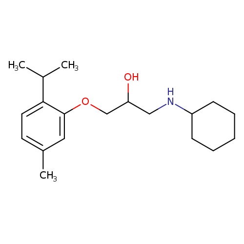 1-(cyclohexylamino)-3-(2-isopropyl-5-methylphenoxy)propan-2-ol