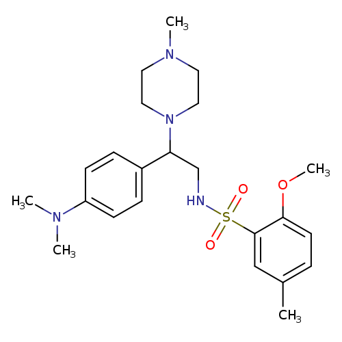 N-{2-[4-(dimethylamino)phenyl]-2-(4-methylpiperazin-1-yl)ethyl}-2-methoxy-5-methylbenzene-1-sulfonamide