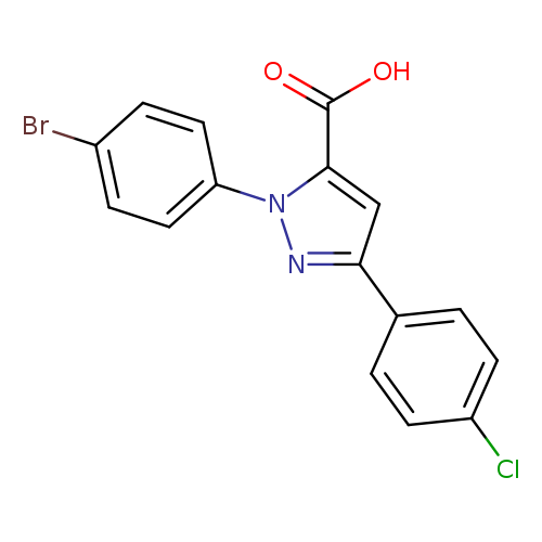 1-(4-Bromophenyl)-3-(4-chlorophenyl)-1H-pyrazole-5-carboxylic acid