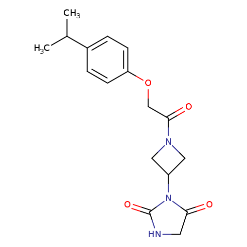 3-(1-{2-[4-(propan-2-yl)phenoxy]acetyl}azetidin-3-yl)imidazolidine-2,4-dione