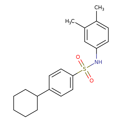 4-cyclohexyl-N-(3,4-dimethylphenyl)benzene-1-sulfonamide