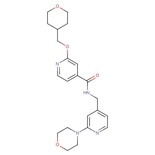 N-{[2-(morpholin-4-yl)pyridin-4-yl]methyl}-2-[(oxan-4-yl)methoxy]pyridine-4-carboxamide