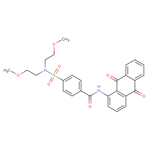 4-[bis(2-methoxyethyl)sulfamoyl]-N-(9,10-dioxo-9,10-dihydroanthracen-1-yl)benzamide