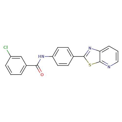 3-chloro-N-(4-{[1,3]thiazolo[5,4-b]pyridin-2-yl}phenyl)benzamide