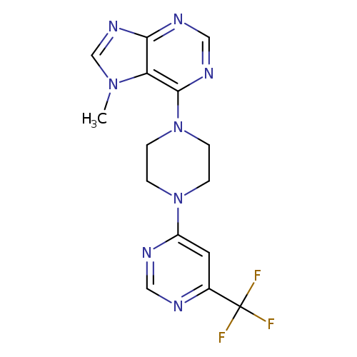 7-methyl-6-{4-[6-(trifluoromethyl)pyrimidin-4-yl]piperazin-1-yl}-7H-purine