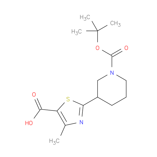 2-{1-[(tert-butoxy)carbonyl]piperidin-3-yl}-4-methyl-1,3-thiazole-5-carboxylic acid