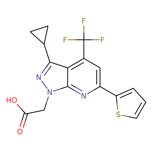 [3-cyclopropyl-6-thien-2-yl-4-(trifluoromethyl)-1H-pyrazolo[3,4-b]pyridin-1-yl]acetic acid