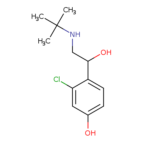1-(2-chloro-4-hydroxyphenyl)-tert-butylaminoethanol