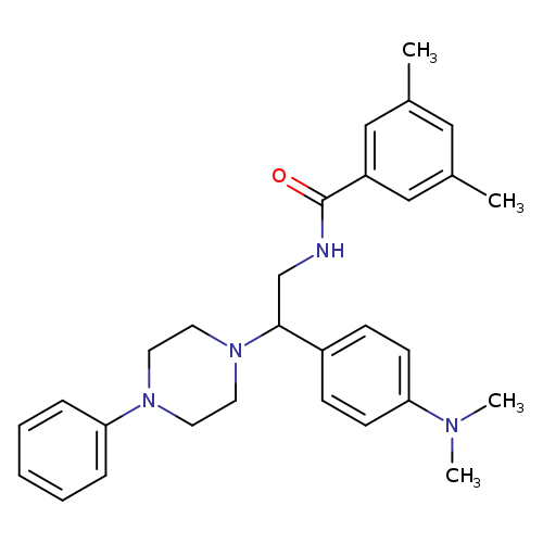 N-{2-[4-(dimethylamino)phenyl]-2-(4-phenylpiperazin-1-yl)ethyl}-3,5-dimethylbenzamide