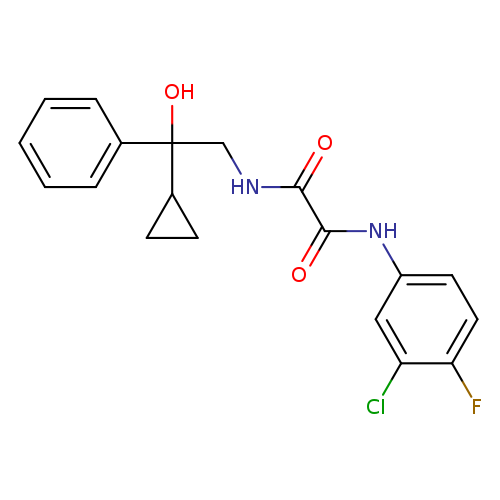 N-(3-chloro-4-fluorophenyl)-N'-(2-cyclopropyl-2-hydroxy-2-phenylethyl)ethanediamide