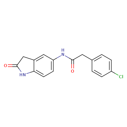 2-(4-chlorophenyl)-N-(2-oxo-2,3-dihydro-1H-indol-5-yl)acetamide