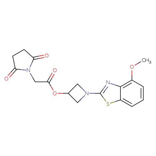 1-(4-methoxy-1,3-benzothiazol-2-yl)azetidin-3-yl 2-(2,5-dioxopyrrolidin-1-yl)acetate
