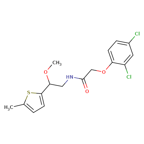 2-(2,4-dichlorophenoxy)-N-[2-methoxy-2-(5-methylthiophen-2-yl)ethyl]acetamide