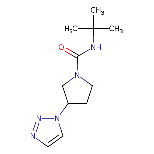 N-tert-butyl-3-(1H-1,2,3-triazol-1-yl)pyrrolidine-1-carboxamide