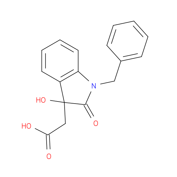 1H-Indole-3-acetic acid, 2,3-dihydro-3-hydroxy-2-oxo-1-(phenylmethyl)-