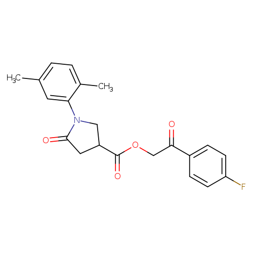 2-(4-fluorophenyl)-2-oxoethyl 1-(2,5-dimethylphenyl)-5-oxo-3-pyrrolidinecarboxylate