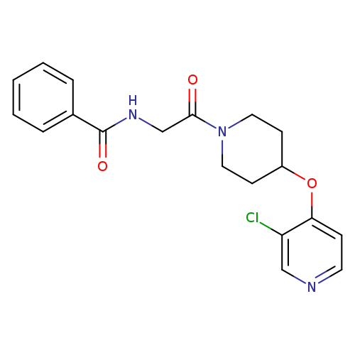 N-(2-{4-[(3-chloropyridin-4-yl)oxy]piperidin-1-yl}-2-oxoethyl)benzamide