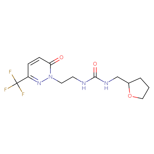 1-{2-[6-oxo-3-(trifluoromethyl)-1,6-dihydropyridazin-1-yl]ethyl}-3-[(oxolan-2-yl)methyl]urea