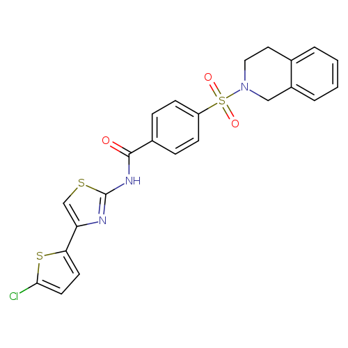 N-[4-(5-chlorothiophen-2-yl)-1,3-thiazol-2-yl]-4-(1,2,3,4-tetrahydroisoquinoline-2-sulfonyl)benzamide