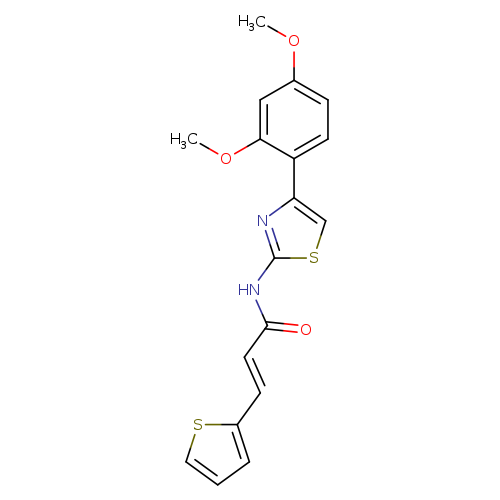 (2E)-N-[4-(2,4-dimethoxyphenyl)-1,3-thiazol-2-yl]-3-(thiophen-2-yl)prop-2-enamide