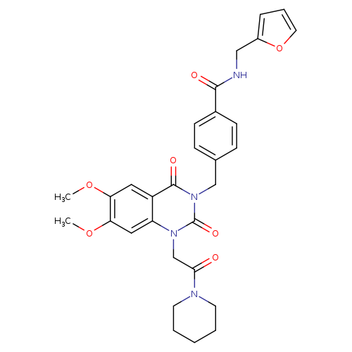 4-({6,7-dimethoxy-2,4-dioxo-1-[2-oxo-2-(piperidin-1-yl)ethyl]-1,2,3,4-tetrahydroquinazolin-3-yl}methyl)-N-[(furan-2-yl)methyl]benzamide