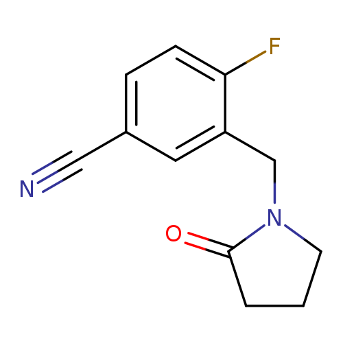 4-fluoro-3-[(2-oxopyrrolidin-1-yl)methyl]benzonitrile