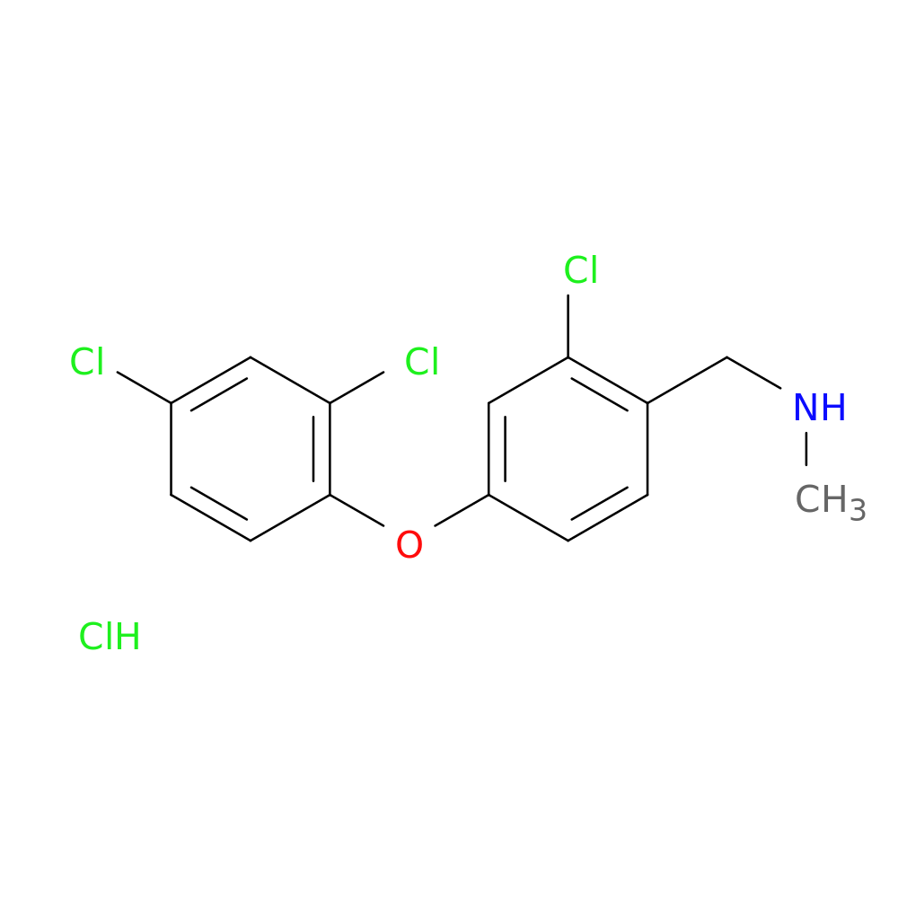 {[2-chloro-4-(2,4-dichlorophenoxy)phenyl]methyl}(methyl)amine hydrochloride