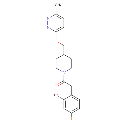 2-(2-bromo-4-fluorophenyl)-1-(4-{[(6-methylpyridazin-3-yl)oxy]methyl}piperidin-1-yl)ethan-1-one