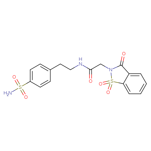N-[2-(4-sulfamoylphenyl)ethyl]-2-(1,1,3-trioxo-2,3-dihydro-1lambda6,2-benzothiazol-2-yl)acetamide