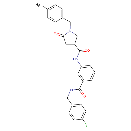 N-(3-{[(4-chlorophenyl)methyl]carbamoyl}phenyl)-1-[(4-methylphenyl)methyl]-5-oxopyrrolidine-3-carboxamide