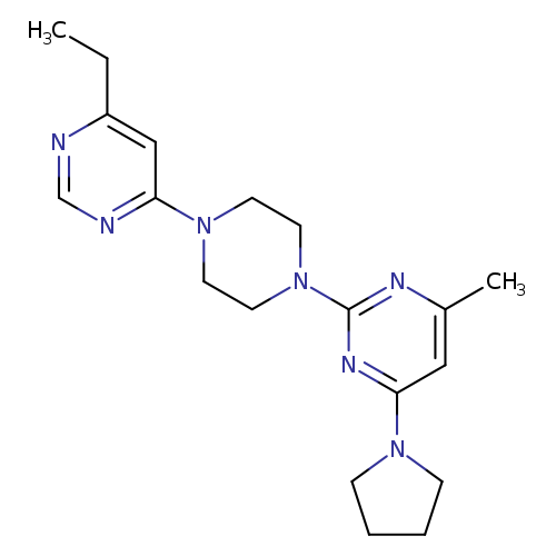 2-[4-(6-ethylpyrimidin-4-yl)piperazin-1-yl]-4-methyl-6-(pyrrolidin-1-yl)pyrimidine