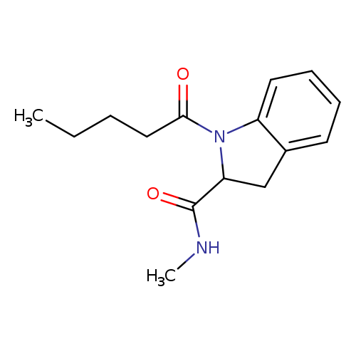 N-methyl-1-pentanoyl-2,3-dihydro-1H-indole-2-carboxamide