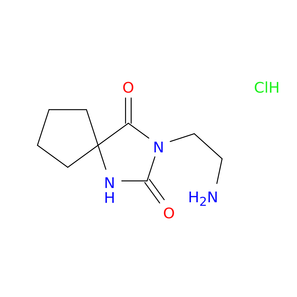 3-(2-aminoethyl)-1,3-diazaspiro[4.4]nonane-2,4-dione hydrochloride
