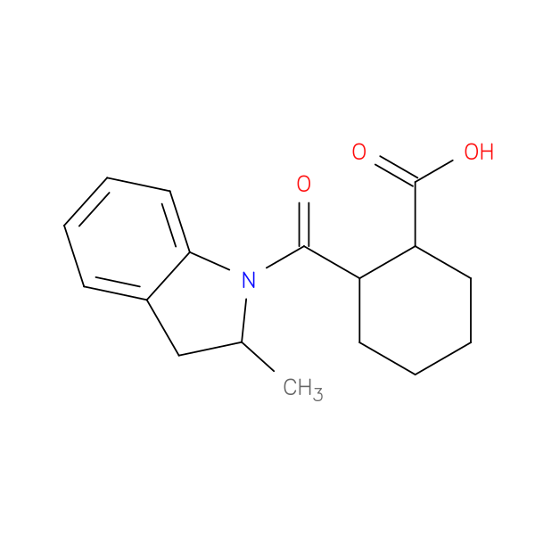 2-[(2-Methyl-2,3-dihydro-1h-indol-1-yl)carbonyl]cyclohexane-1-carboxylic acid