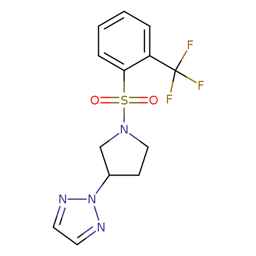 2-{1-[2-(trifluoromethyl)benzenesulfonyl]pyrrolidin-3-yl}-2H-1,2,3-triazole