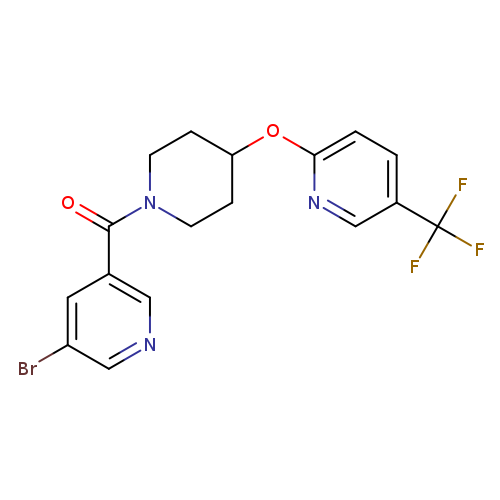 3-bromo-5-(4-{[5-(trifluoromethyl)pyridin-2-yl]oxy}piperidine-1-carbonyl)pyridine