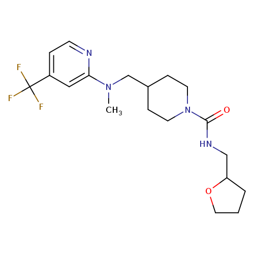 4-({methyl[4-(trifluoromethyl)pyridin-2-yl]amino}methyl)-N-[(oxolan-2-yl)methyl]piperidine-1-carboxamide