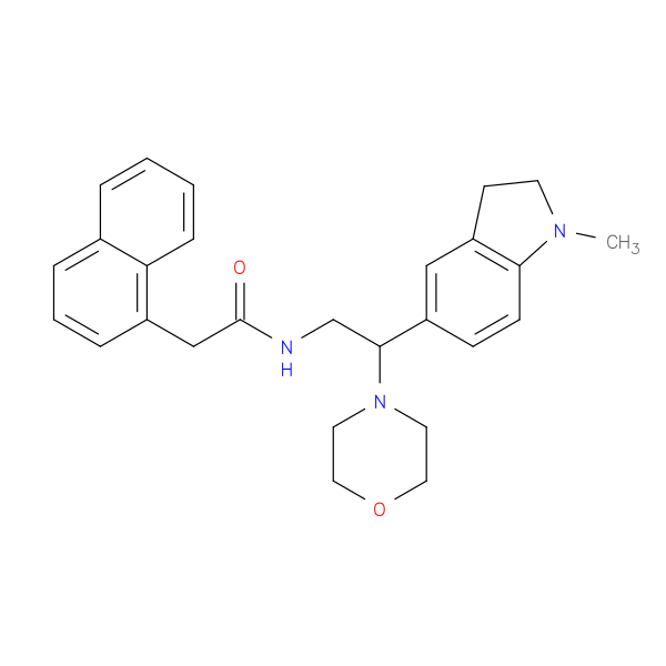 N-[2-(1-methyl-2,3-dihydro-1H-indol-5-yl)-2-(morpholin-4-yl)ethyl]-2-(naphthalen-1-yl)acetamide