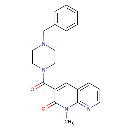 3-(4-benzylpiperazine-1-carbonyl)-1-methyl-1,2-dihydro-1,8-naphthyridin-2-one