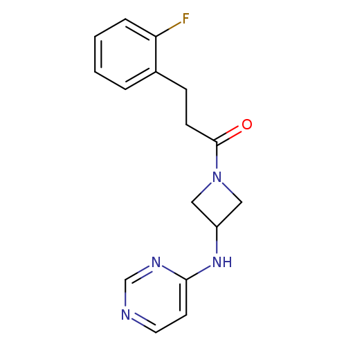 3-(2-fluorophenyl)-1-{3-[(pyrimidin-4-yl)amino]azetidin-1-yl}propan-1-one