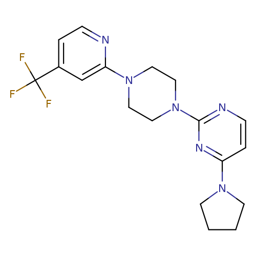 4-(pyrrolidin-1-yl)-2-{4-[4-(trifluoromethyl)pyridin-2-yl]piperazin-1-yl}pyrimidine